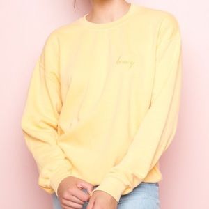 Brandy Melville Honey Crewneck